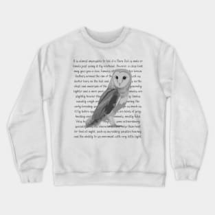 Barn Owl Information Crewneck Sweatshirt